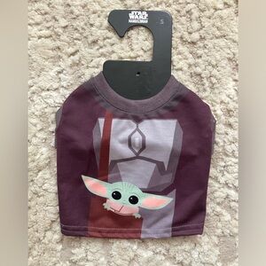 NEW!! Disney Star Wars Mandalorian Baby Yoda Dog T-Shirt Size S